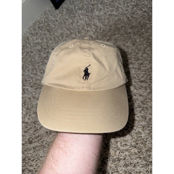 Polo Ralph Lauren Other - Vintage Polo Ralph Lauren Hat Cap Leather Strap Pony Logo Khaki One Size